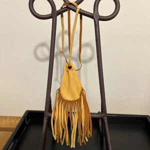Handgefertigte Indianer Leder Medizin Tasche Beutel klein Fransen - Bild 1 von 3