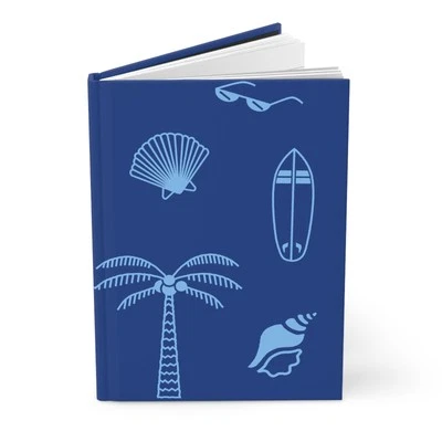 Diario de tapa dura de verano Beach Vacay mate 150 páginas forradas 5,75"x8 nuevo Foto 1 de 4