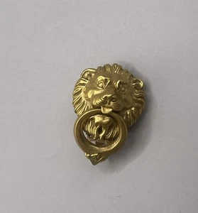 Vintage MMA Metropolitan Museum of Art Lion Head Doorknocker Gold Tone Single - Picture 1 of 5