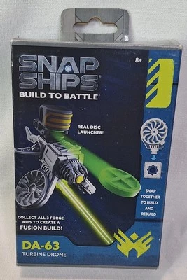SNAP SHIPS Build To Battle DA-63 Turbine DRONE Space Ship Robot Toy Incomplete  - Image 1 of 4