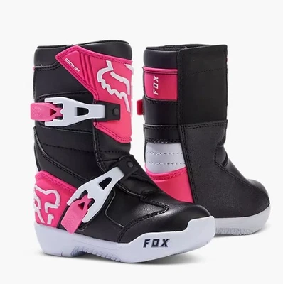 Fox Racing Kids Comp Boots Black/Pink 30472-285 Foto 1 de 4