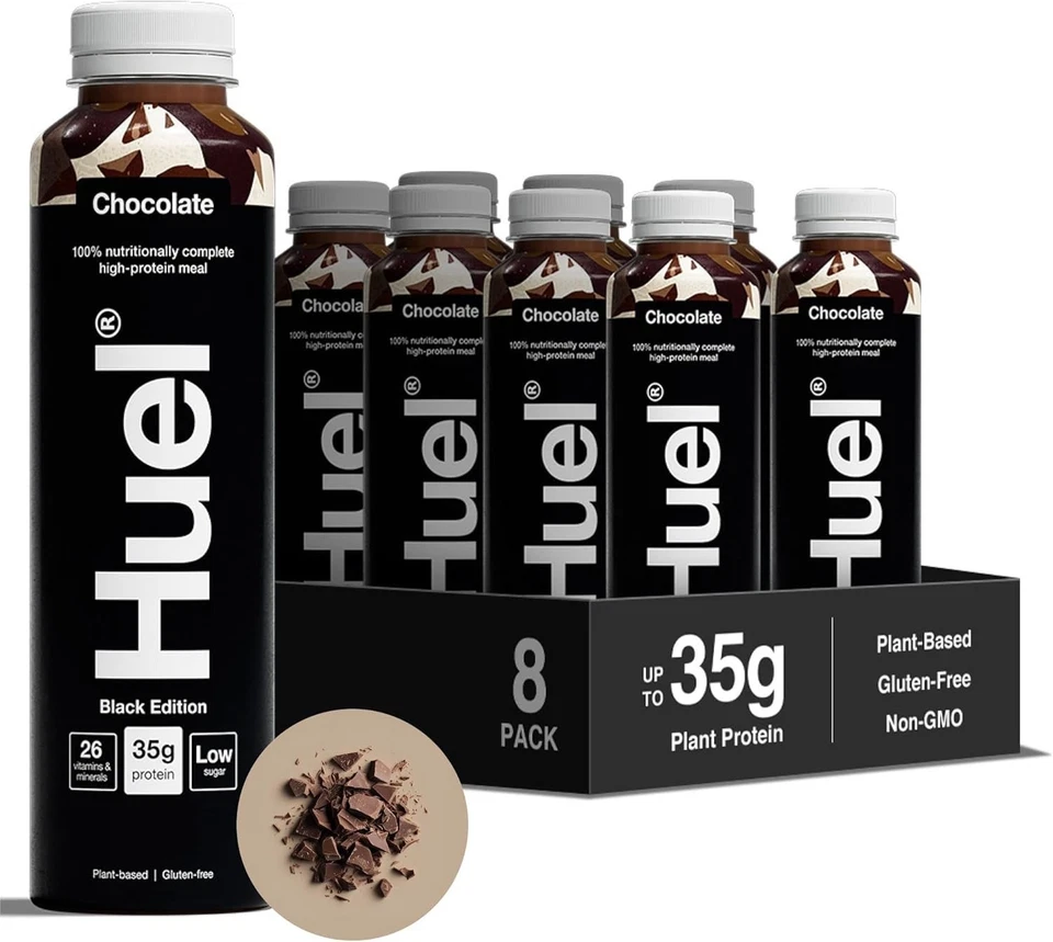 Huel Ready-to-Drink Black Edition Chocolate 8 x 500ml Free Delivery