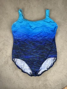 Women's Great Lengths One Piece Swimsuit Sz 22 Built-In Bra Light Padding - Picture 1 of 11