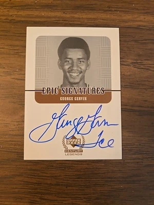 1999 GEORGE GERVIN EPIC SIGNATURES "THE ICEMAN" UD MINT #GG Foto 1 de 2