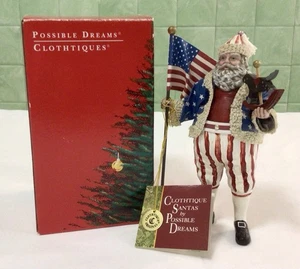 VTG 1991 Clothtique Santas By Possible Dreams PATRIOTIC SANTA Ornament #625103 - Picture 1 of 12