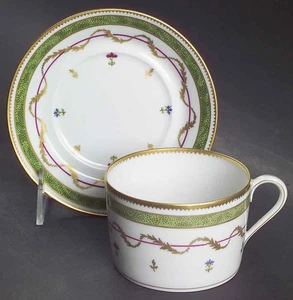 Haviland Vieux Paris Green  Cup & Saucer 6424291 - Picture 1 of 1