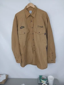 Vintage Woolrite Men's 3XL Mississippi Power Shirt Button Up Beige - Picture 1 of 9