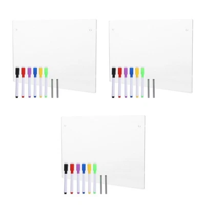  3 Sets Notizwand Schreibbrett Löschbares Whiteboard Löschen -Memo -Vorstand - Bild 1 von 4