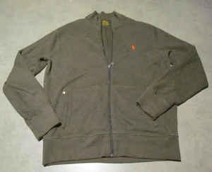 Polo Ralph Lauren Mens Medium sweater Full Zip Green Preppy Casual - Picture 1 of 5