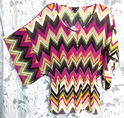 M EAST 5TA 2 PIEZAS GASA DOLMAN KIMONO MANGA PEPLUM TOP Y CAMISOLA SATINADA NUEVO Foto 1 de 4