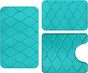 Memory Foam Bathroom Rugs - Water Absorbent, Super Soft Non-Slip Bath Mat, Washa - Picture 1 of 9