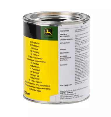 John Deere Black Paint 1L Tin For Mowers And Tractors  • 26.90£
