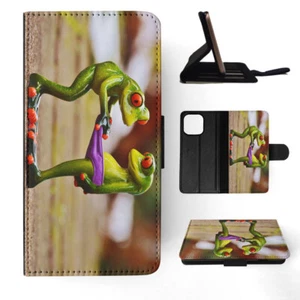 FLIP CASE FOR APPLE IPHONE|FUN CLASSIC CUTE FUNNY FROG #2 - Picture 1 of 193