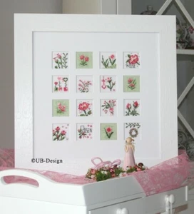 UB Design - Blumeninchies ROSÉ - Stickvorlage - Bild 1 von 1