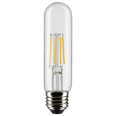 Satco S9580 LED Filament Clear Bulb 5.5W =40W T10 E26 2700K Warm White 120V - Image 1 of 4
