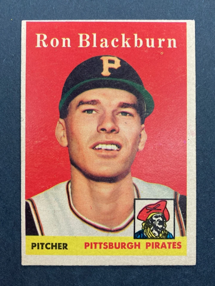 1958 Topps #459 Ron Blackburn RC (Pittsburgh Pirates)    ROOKIE!    (A) - Image 1 of 2