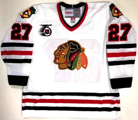 JEREMY ROENICK CHICAGO BLACKHAWKS CCM VINTAGE WHITE NHL 75TH JERSEY NEW Cover