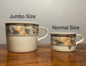 Mikasa GARDEN HARVEST Intaglio CAC29 JUMBO SOUP MUG 4.75” Coffee Tea Cup Fruit - Picture 1 of 10