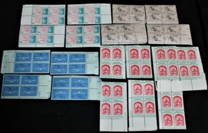 15 BLOCKS OF 4 (60 x 4 CENT U.S. POSTAGE STAMPS) 1960 1961 HISTORIC EVENTS - Picture 1 of 1