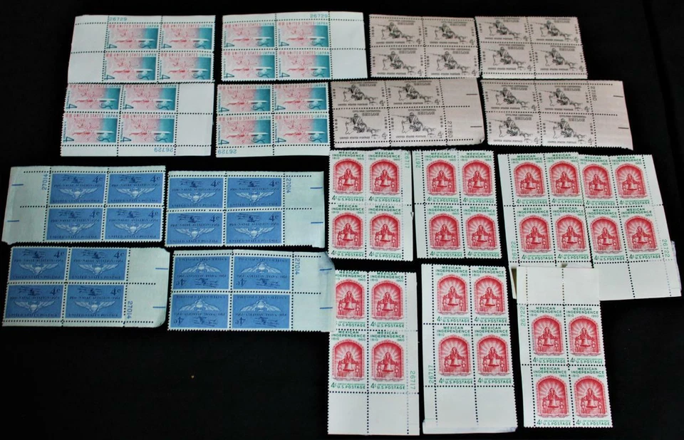 15 BLOCKS OF 4 (60 x 4 CENT U.S. POSTAGE STAMPS) 1960 1961 HISTORIC EVENTS - Image 1 of 1