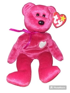 Valentina der rote Bär TY Beanie Baby Rentner Herz Valentinstag - Bild 1 von 3