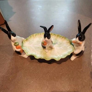Fitz & Floyd Kensington Hase Figur Salat Hase inkl. Salzstreuer - Bild 1 von 7