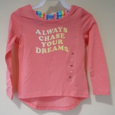 Nuevo con etiquetas Top Epic Threads Always Chase Your Dreams para niña talla 2T Foto 1 de 2