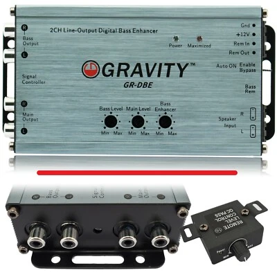 Gravity DBE 2 Channel Line-Output Converter W/ Digital Bass Enchancer Epicenter  - Image 1 of 3