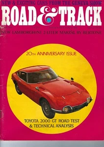 1967 Firebird Sprint, Sunbeam Tiger, Toyota 2000 GT, GTV, in Road & Track lot/2 - Imagen 1 de 5