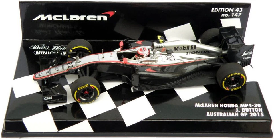 Minichamps McLaren Honda MP4-30 Australian GP 2015 - Jenson Button 1/43 Scale - Image 1 of 1