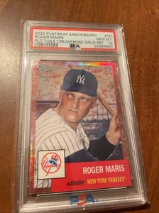 ROGER MARIS 2022  PLATINUM ANNIVERSARY Plt Toile Cream/Rose Gold Ref PSA 10 /75 - Picture 1 of 3