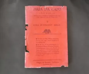 Edna St Vincent MILLAY / ARIA DA CAPO w/Dust Jacket 1924 Later printing - Picture 1 of 17