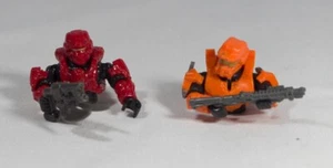 2 MEGA Construx HALO Warrior Spartans - Torso + Weapon - Red & Orange - Picture 1 of 5