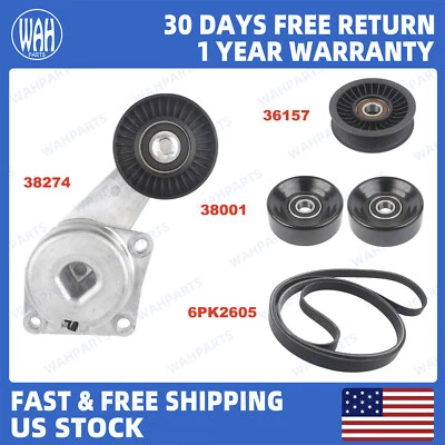 For 2005-2014 Ford Serpentine Belt Tensioner Pulley Component Kit 90K-38274A Foto 1 de 4