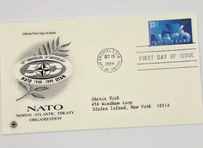 NATO 50th Anniversary North Atlantic Treaty Organization 1949-1999 Stamp / FDC - Image 1 of 2