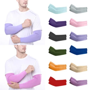 Arm Sleeves Warmer Sport Sleeve Sun UV Protection Cover Cooling Fishing Cycling♧ - Picture 1 of 38