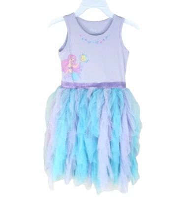 Vestido DISNEY PRINCESS Talla 5T Ariel Sirenita TuTu con Volantes en Niveles Foto 1 de 4