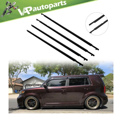 4Pcs Door Belt Molding Weatherstrip for Scion xB 2008 2009 2010 2011 2012-2015 - Image 1 of 4
