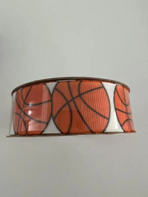 OFFRAY Grosgrain 7/8" Ribbon Basketball 3 Yard Spool New - Image 1 of 2