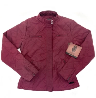 Outback Trading Co Womens Stormy Oilskin Jacket Sz Small Quilted 29603 Berry NWT Foto 1 de 4