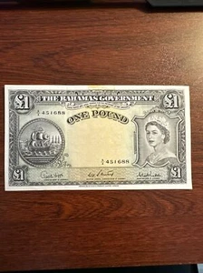 1953 Bahamas One Pound Note - Picture 1 of 8