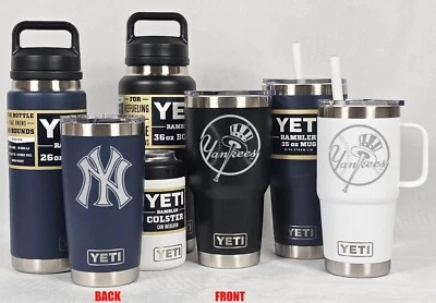 NEW YORK YANKEES YETI Laser Engraved Tumblers, Mugs, Can Colsters, Chug Bottles - Image 1 of 3