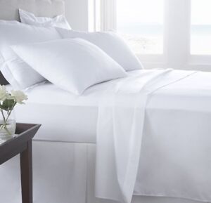 HOTEL COLLECTION SOFT 1500 TC EGYPTIAN COTTON SHEET SET WHITE SOLID ALL SIZES
