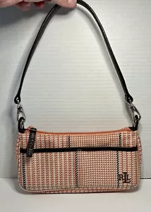 Vintage Lauren Ralph Lauren Houndstooth Clutch Purse Bag - Picture 1 of 24