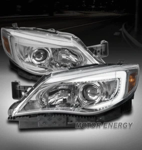 FOR 08-14 SUBARU IMPREZA WRX LED CHROME PROJECTOR HEADLIGHT LAMP LEFT+RIGHT PAIR - Bild 1 von 4