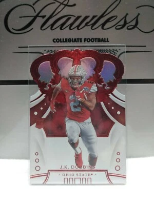 2020 Panini Chronicles Draft Picks Crown Royale Die Cut JK Dobbins SP Red #32 - Image 1 of 3