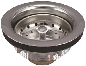 Colapador cesta fregadero de cocina de acero inoxidable KEENEY 2431NPC con poste central - Imagen 1 de 1