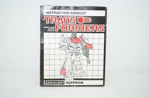 G1 Superion Hasbro Transformers 1985 grande libro istruzioni set regalo seguici - Foto 1 di 3