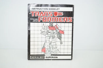 G1 Superion Hasbro Transformers 1985 Big Instruction Book Gift Set Follow Us - Image 1 of 3