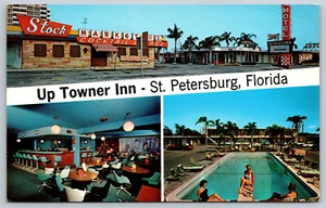Postcard Up Towner Inn Swimming Pool Cocktail Lounge St. Petersburg, FL I9 - Picture 1 of 2